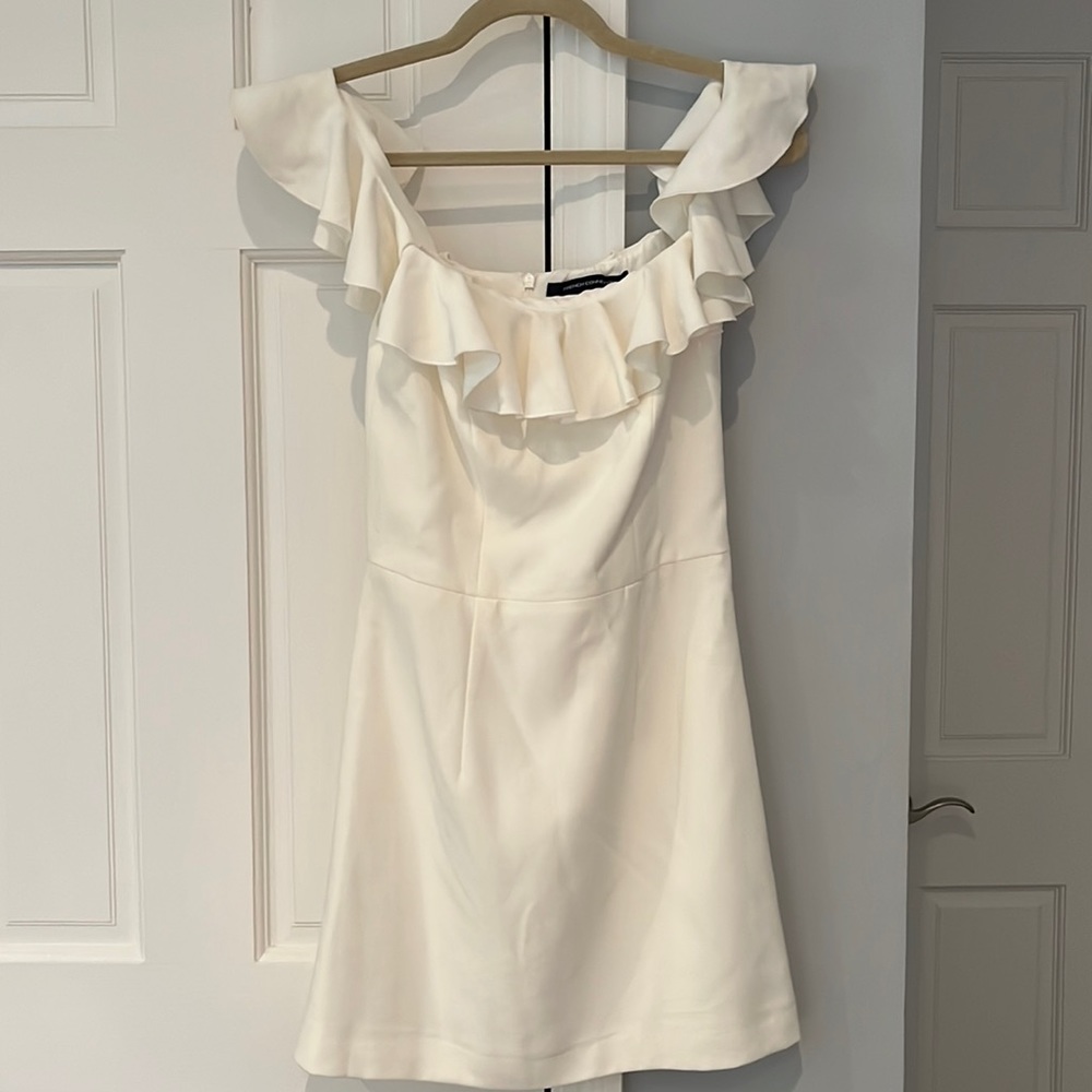 French Connection White Dress with straps that can be brought down